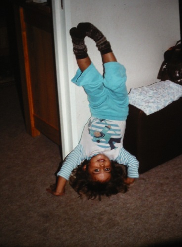 Long ago, that's me... upside-down!