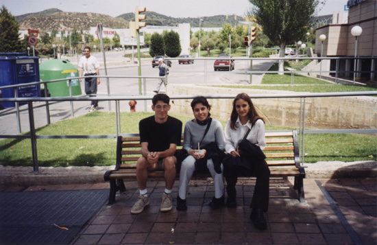 Fred, Laura et Erika le jour du départ