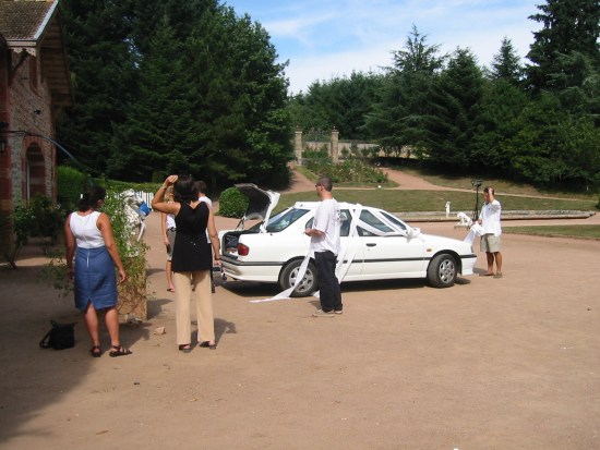 The car, ready to go back to Spain, with some toilet paper