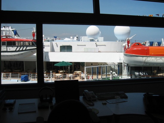 Sometimes, some huge cruise boats park in front of my office