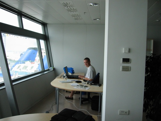 Julien's desk, next to mine in the same office