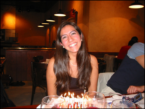 Marcela and the chocolate birthday cake