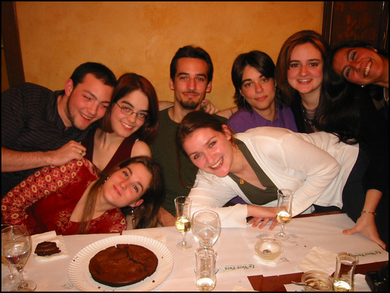 Victor, Aida, Berta, myself, Céline, Mari-Cruz, Ana and Marcela
