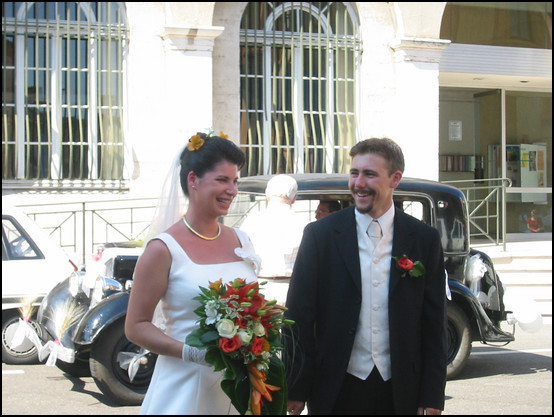 Quelques instants avant d'entrer dans la mairie