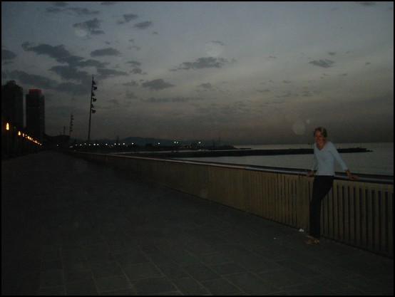 The Barceloneta seaside at dawn