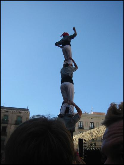 Los castellers de la Mercé