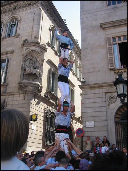 Los castellers de la Mercé