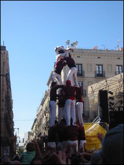 Los castellers de la Mercé