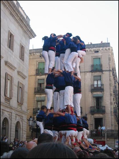 Los castellers de la Mercé