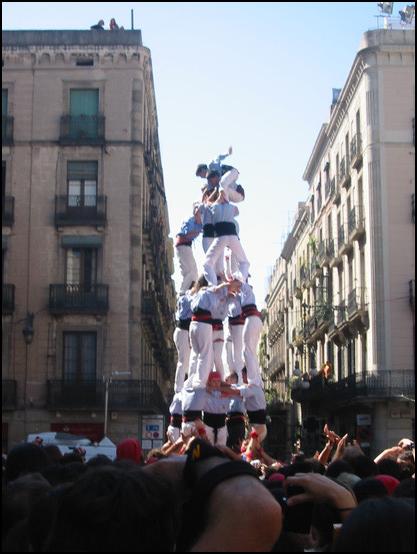 Los castellers de la Mercé