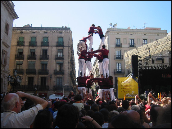 Los castellers de la Mercé