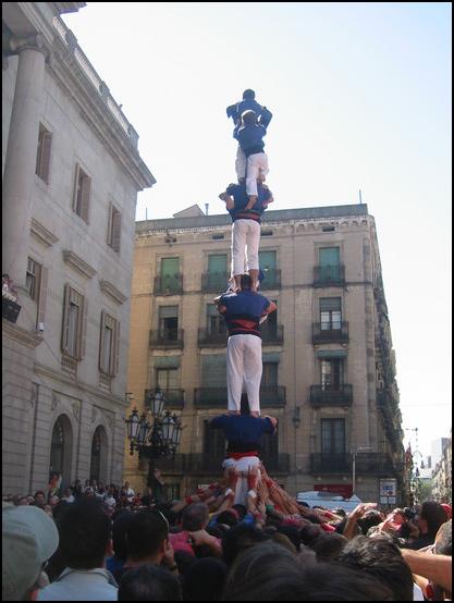 Los castellers de la Mercé