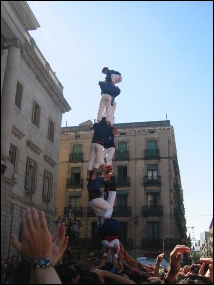 Los castellers de la Mercé