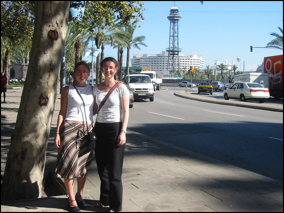 Els y Petra en frente del World Trade Center