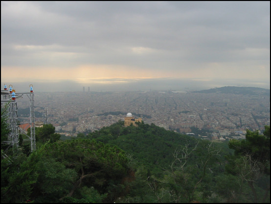 La vista de Barcelona desde Tibidabo