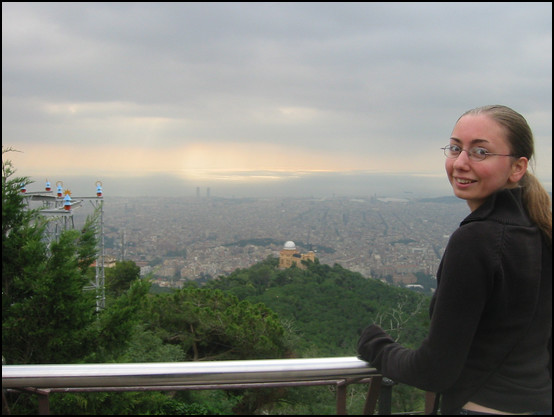 La vista de Barcelona desde Tibidabo con Els