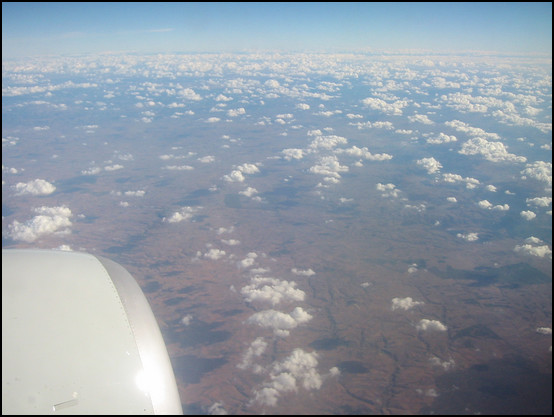 Vue du Maroc, un peu nuageux