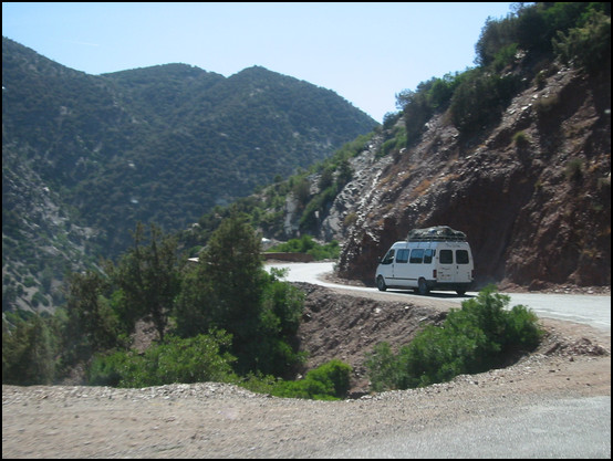 Le trajet en mini-bus