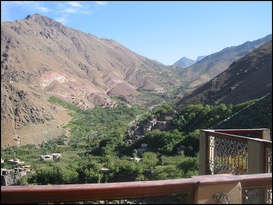 La vallée remontée le lendemain vue de la Kasbah