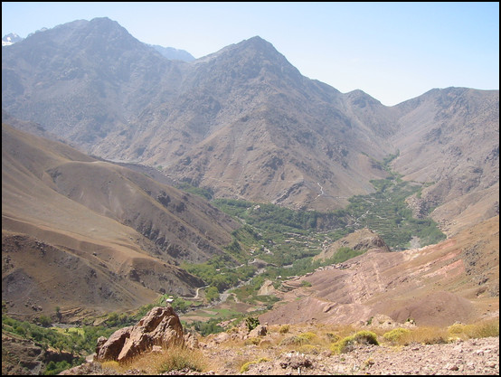 Paysage, la Kasbah au loin