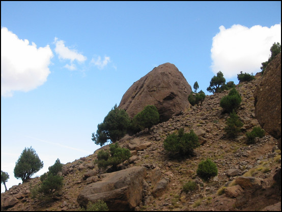 Paysage, un flanc de colline