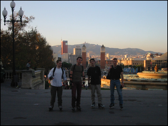 Stef, Julien, Fred et Louis en super contre-jour