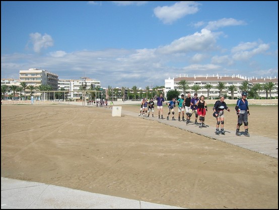 Arrival at the beach in Vilanova