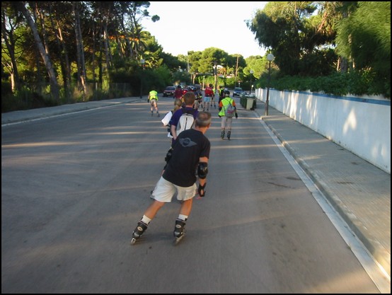 Skating in the residential area